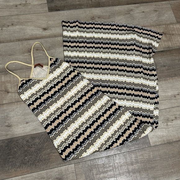 Missoni gold chevron v neck maxi dress - Picture 7 of 15